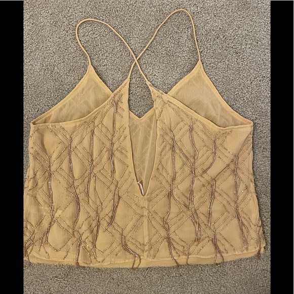 Free People Beaded Gold Camisole - Picture 2 of 3